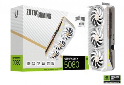 ZOTAC GAMING GeForce RTX 5080 SOLID OC White Edition [Open Box]