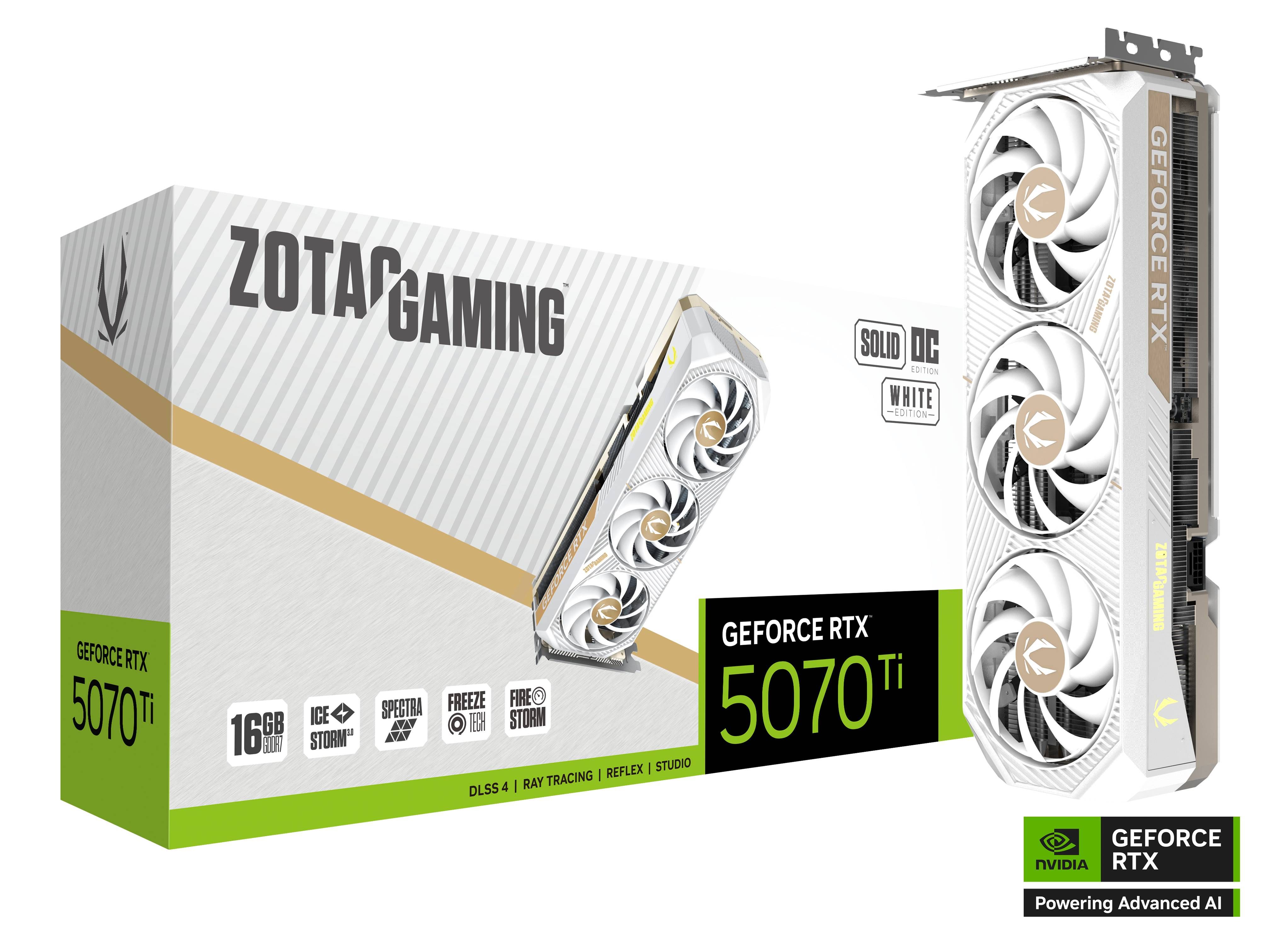 Zotac Gaming GeForce RTX 5070 Ti Solid CORE OC White Edition