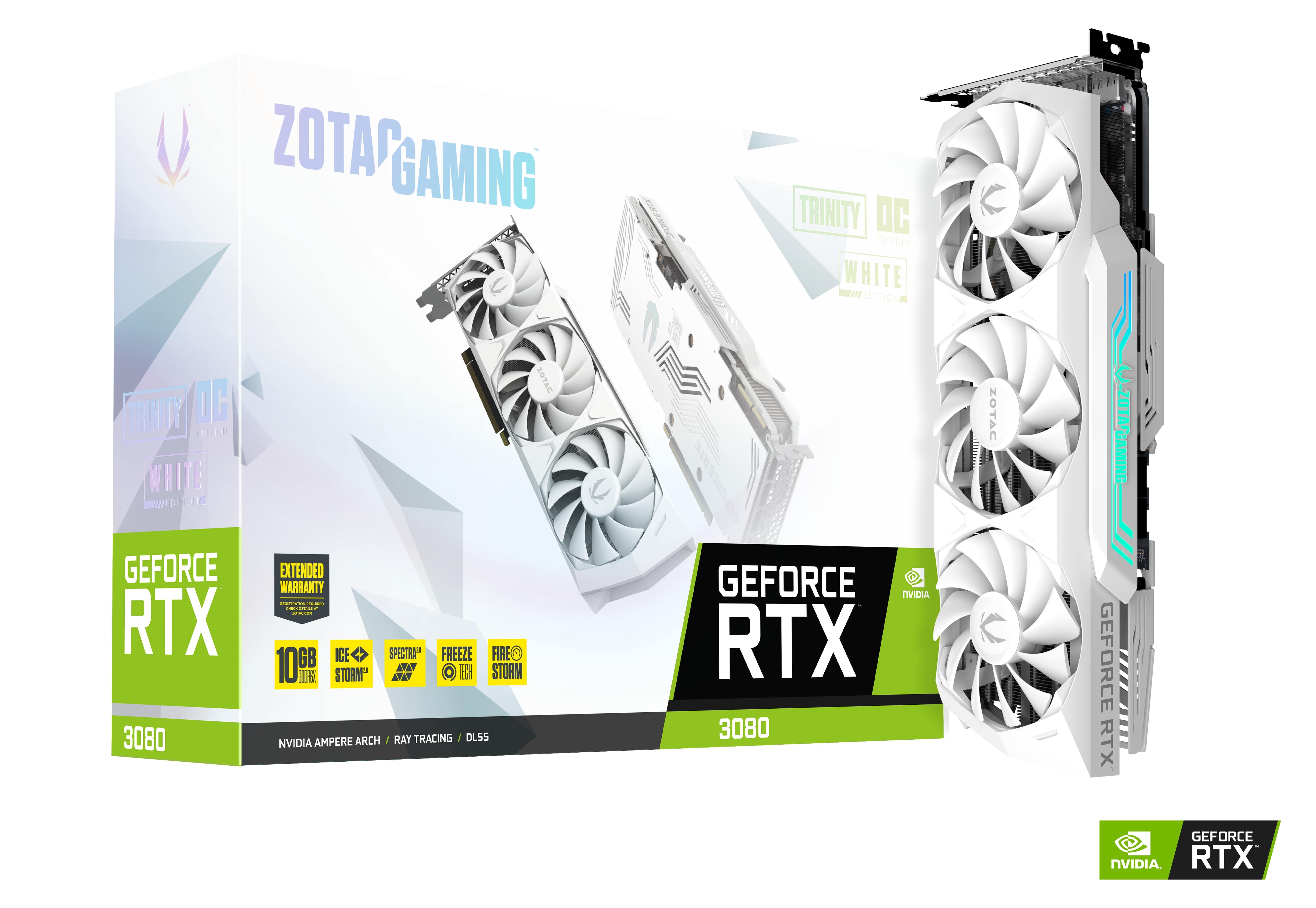 ZOTAC GAMING GeForce RTX 3080 Trinity OC White Edition LHR | The 